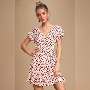 Billabong Wrap and Roll Floral Print Mini Wrap Dress